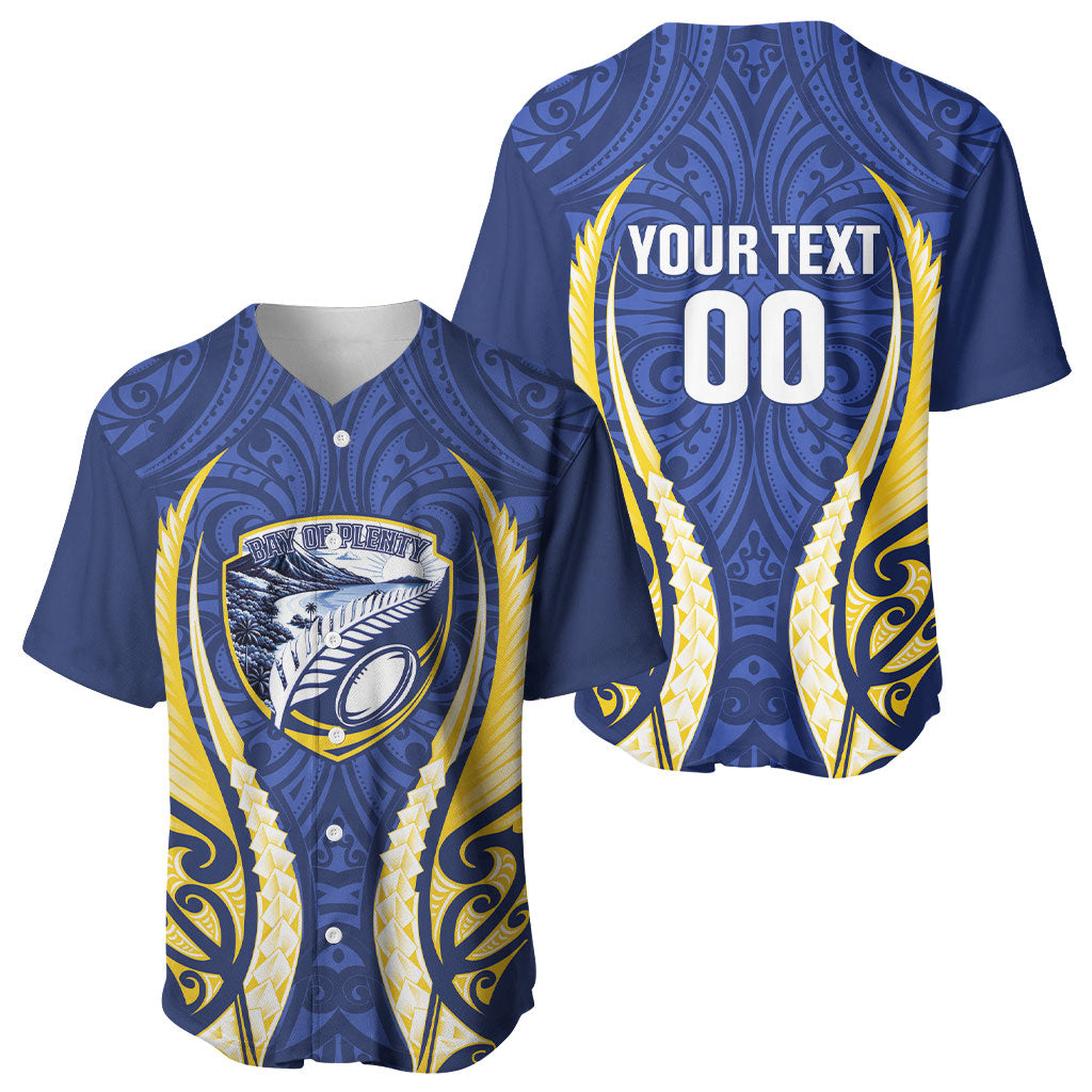 Bay of Plenty 2026 Rugby Custom Baseball Jersey NZ Maori Silver Fern LT14 - Polynesian Pride