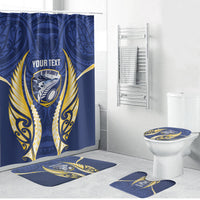 Bay of Plenty 2026 Rugby Custom Bathroom Set NZ Maori Silver Fern LT14 Bathroom Set (4 pcs) Blue - Polynesian Pride