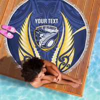 Bay of Plenty 2026 Rugby Custom Beach Blanket NZ Maori Silver Fern LT14 - Polynesian Pride