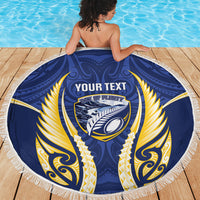 Bay of Plenty 2026 Rugby Custom Beach Blanket NZ Maori Silver Fern LT14 - Polynesian Pride