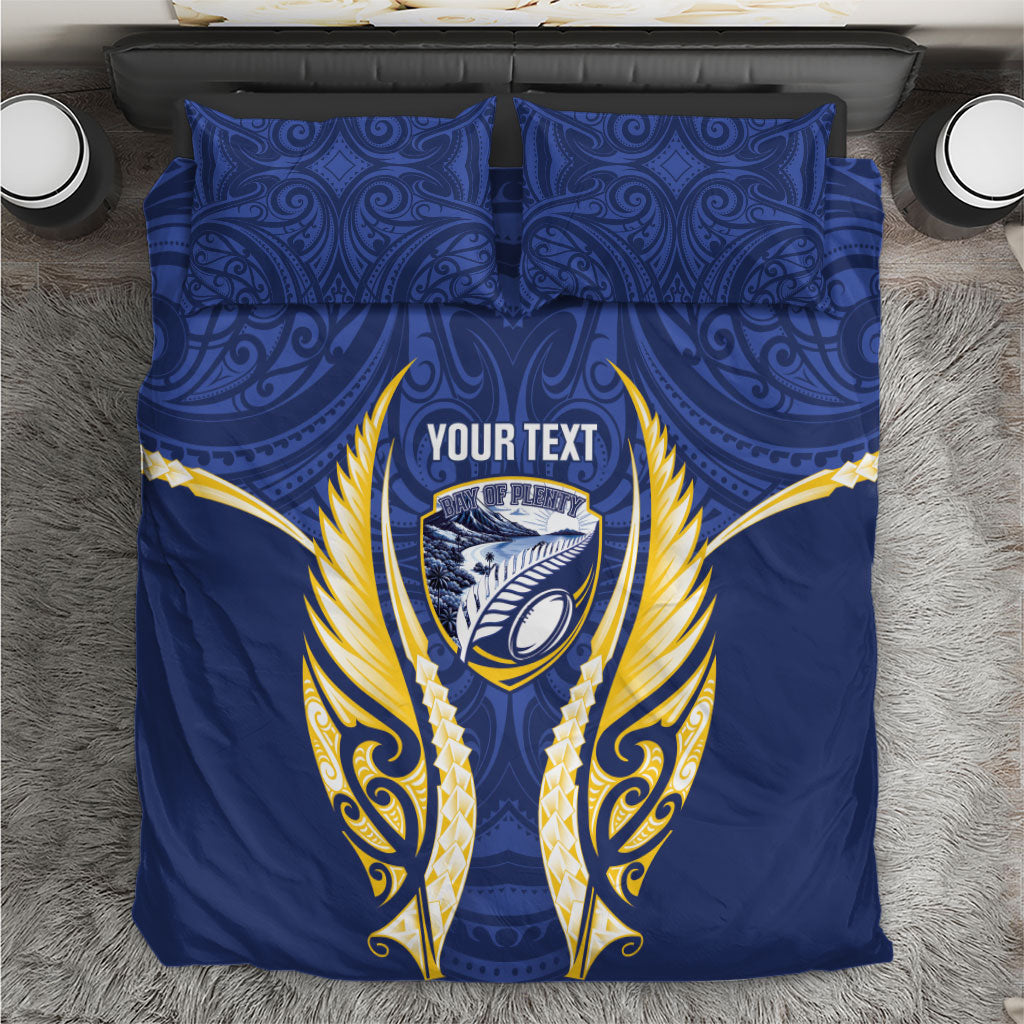 Bay of Plenty 2026 Rugby Custom Bedding Set NZ Maori Silver Fern LT14 Blue - Polynesian Pride