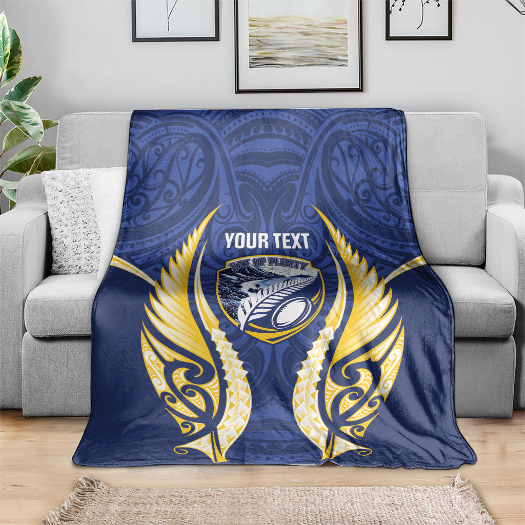 Bay of Plenty 2026 Rugby Custom Blanket NZ Maori Silver Fern LT14 - Polynesian Pride
