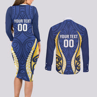 Bay of Plenty 2026 Rugby Custom Couples Matching Long Sleeve Bodycon Dress and Long Sleeve Button Shirt NZ Maori Silver Fern