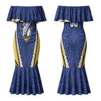 Bay of Plenty 2026 Rugby Custom Couples Matching Mermaid Dress and Long Sleeve Button Shirt NZ Maori Silver Fern LT14 - Polynesian Pride
