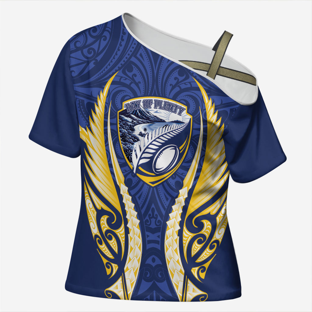 Bay of Plenty 2026 Rugby Custom Cross Shoulder Shirt NZ Maori Silver Fern