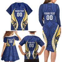 Bay of Plenty 2026 Rugby Custom Family Matching Long Sleeve Bodycon Dress and Hawaiian Shirt NZ Maori Silver Fern LT14 - Polynesian Pride