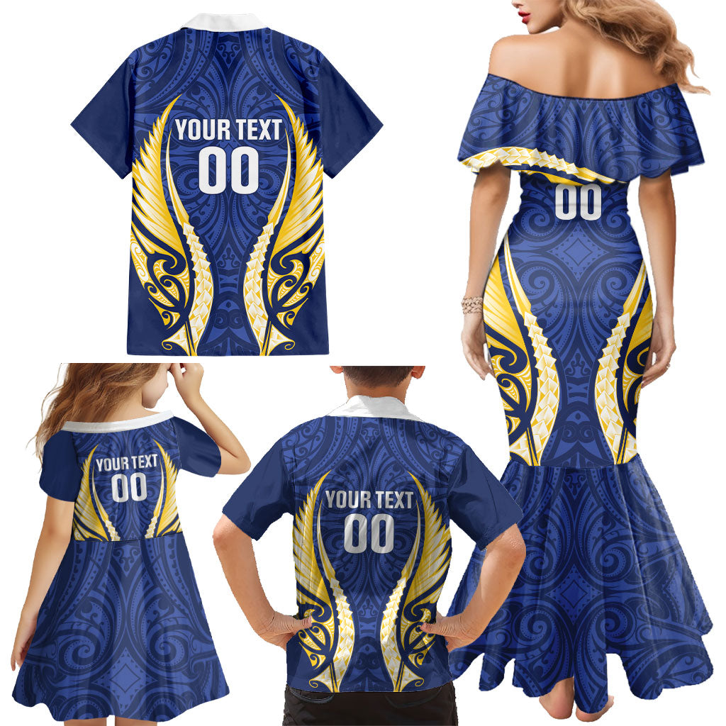 Bay of Plenty 2026 Rugby Custom Family Matching Mermaid Dress and Hawaiian Shirt NZ Maori Silver Fern LT14 - Polynesian Pride