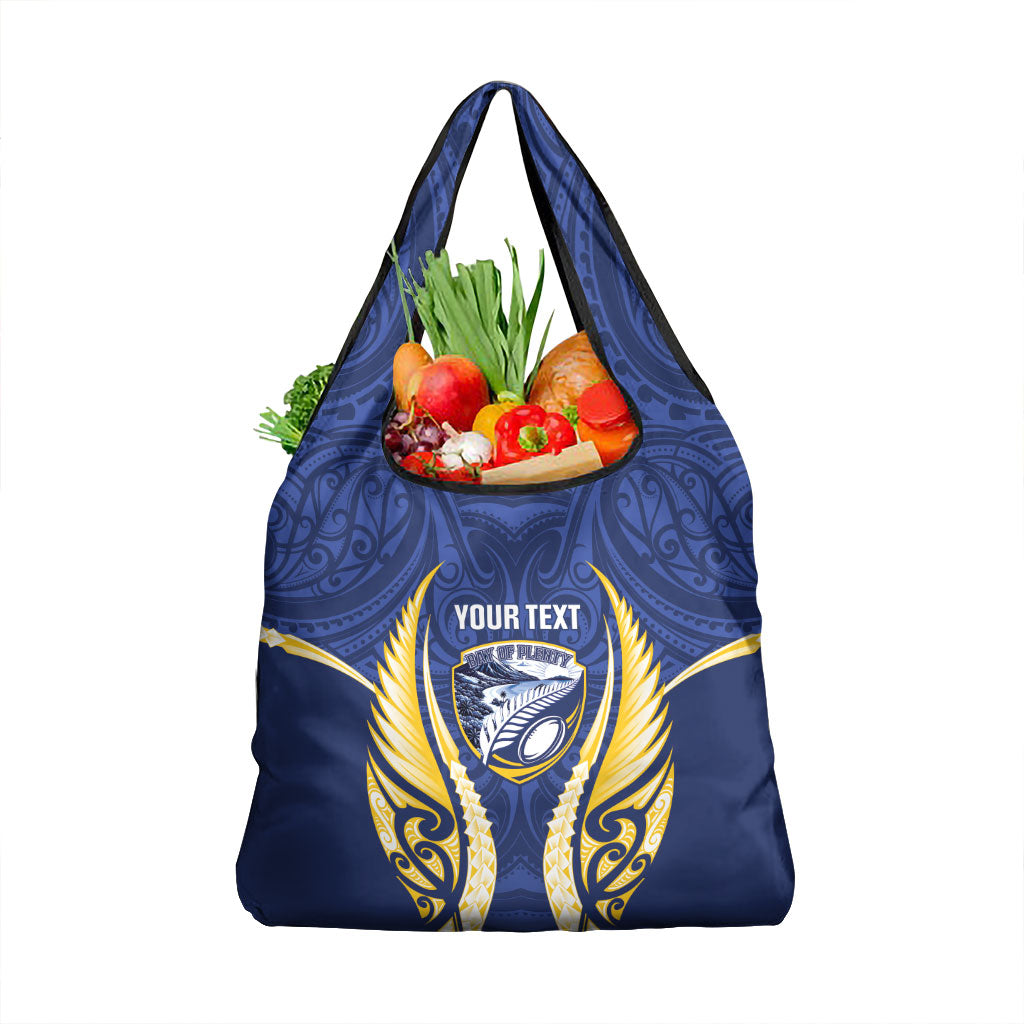 Bay of Plenty 2026 Rugby Custom Grocery Bag NZ Maori Silver Fern LT14 1-pack One Size Blue - Polynesian Pride