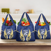 Bay of Plenty 2026 Rugby Custom Grocery Bag NZ Maori Silver Fern LT14 3-pack One Size Blue - Polynesian Pride