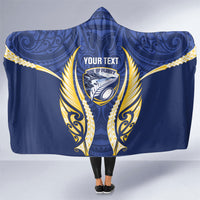 Bay of Plenty 2026 Rugby Custom Hooded Blanket NZ Maori Silver Fern LT14 One Size Blue - Polynesian Pride