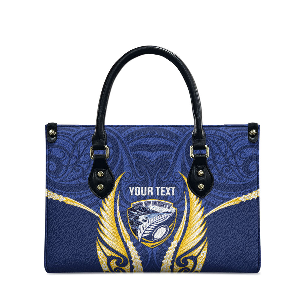 Bay of Plenty 2026 Rugby Custom Leather Bag NZ Maori Silver Fern LT14 - Polynesian Pride