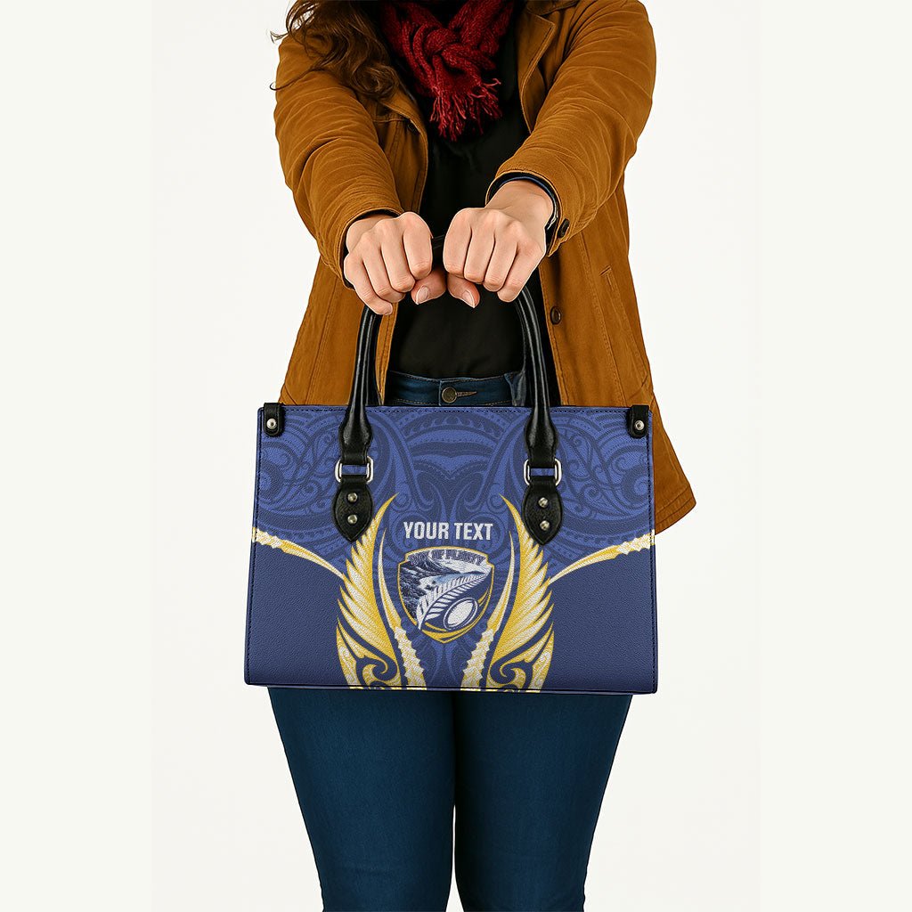Bay of Plenty 2026 Rugby Custom Leather Bag NZ Maori Silver Fern LT14 - Polynesian Pride