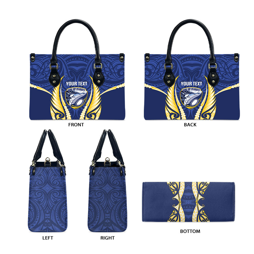 Bay of Plenty 2026 Rugby Custom Leather Bag NZ Maori Silver Fern LT14 - Polynesian Pride