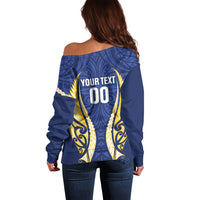 Bay of Plenty 2026 Rugby Custom Off Shoulder Sweater NZ Maori Silver Fern LT14 - Polynesian Pride