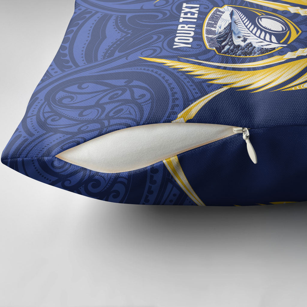 Bay of Plenty 2026 Rugby Custom Pillow Cover NZ Maori Silver Fern LT14 - Polynesian Pride
