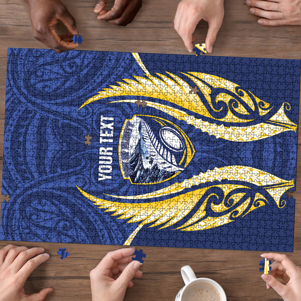 Bay of Plenty 2026 Rugby Custom Puzzle NZ Maori Silver Fern LT14 - Polynesian Pride