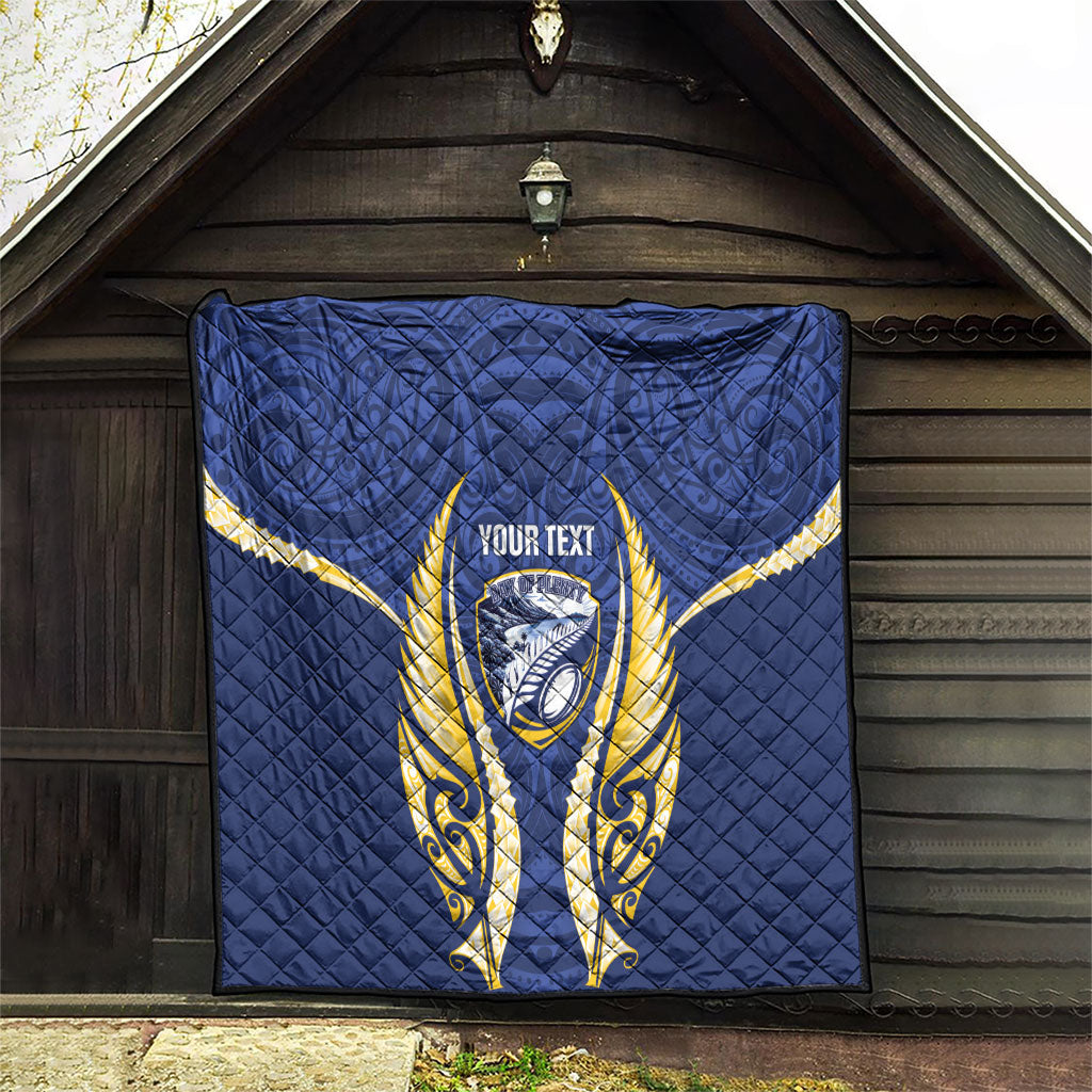 Bay of Plenty 2026 Rugby Custom Quilt NZ Maori Silver Fern LT14 - Polynesian Pride