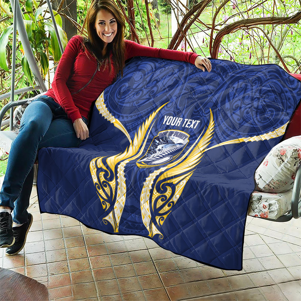 Bay of Plenty 2026 Rugby Custom Quilt NZ Maori Silver Fern LT14 - Polynesian Pride