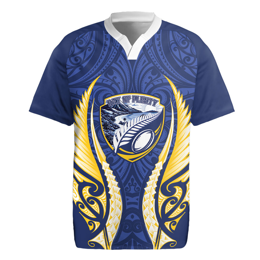Bay of Plenty 2026 Rugby Custom Rugby Jersey NZ Maori Silver Fern LT14 Blue - Polynesian Pride