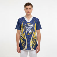 Bay of Plenty 2026 Rugby Custom Scrub Top NZ Maori Silver Fern LT14 - Polynesian Pride