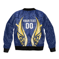 Bay of Plenty 2026 Rugby Custom Sleeve Zip Bomber Jacket NZ Maori Silver Fern LT14 - Polynesian Pride