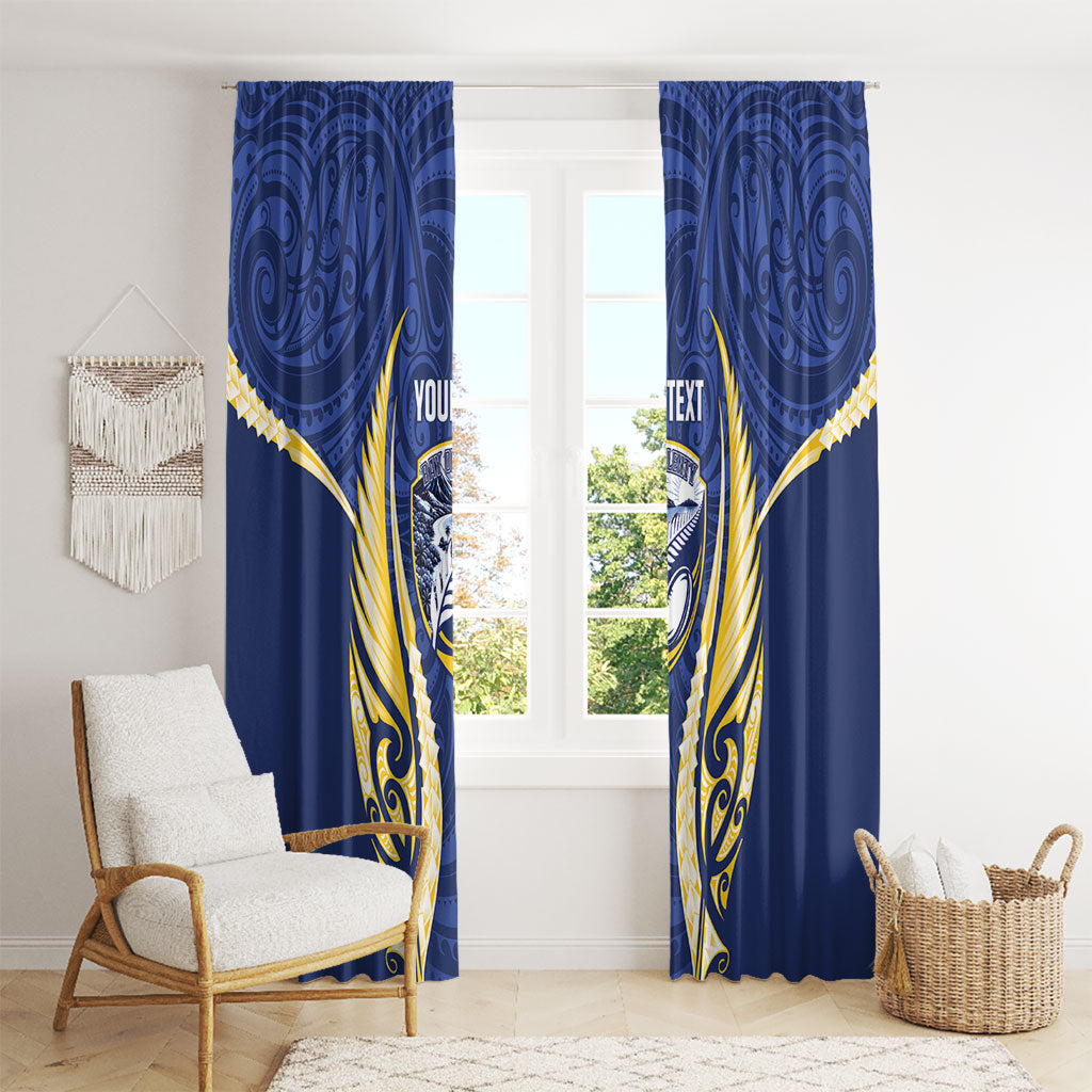 Bay of Plenty 2026 Rugby Custom Window Curtain NZ Maori Silver Fern