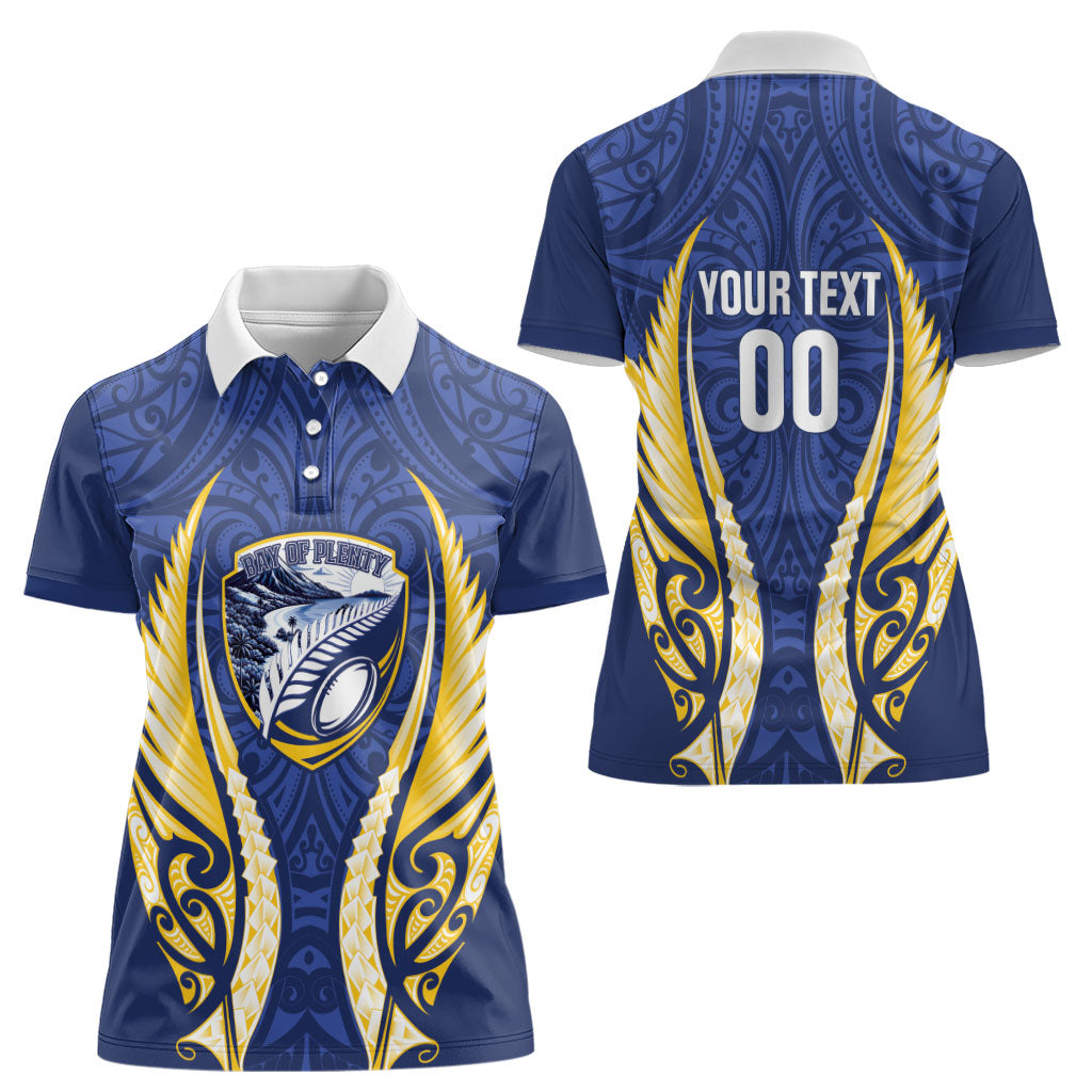 Bay of Plenty 2026 Rugby Custom Women Polo Shirt NZ Maori Silver Fern LT14 - Polynesian Pride