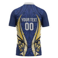 Bay of Plenty 2026 Rugby Custom Zipper Polo Shirt NZ Maori Silver Fern LT14 - Polynesian Pride