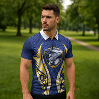 Bay of Plenty 2026 Rugby Custom Zipper Polo Shirt NZ Maori Silver Fern LT14 - Polynesian Pride