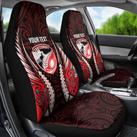 Canterbury 2026 Rugby Custom Car Seat Cover NZ Maori Silver Fern LT14 - Polynesian Pride
