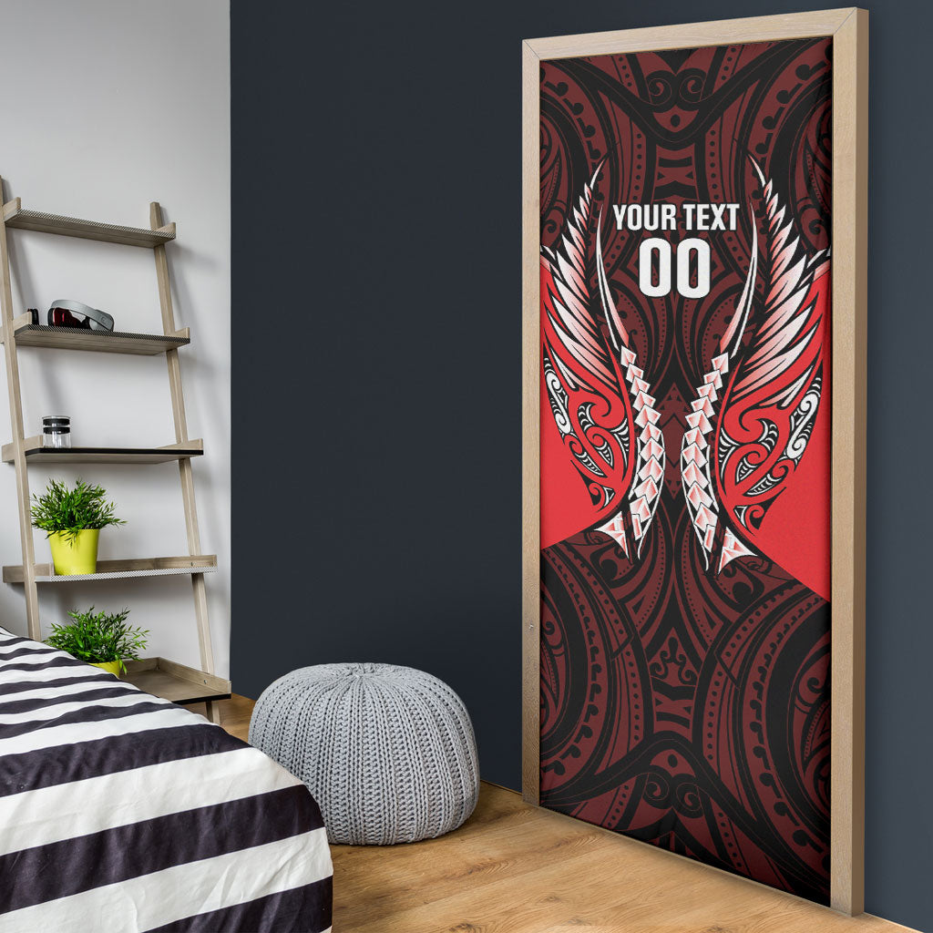 Canterbury 2026 Rugby Custom Door Cover NZ Maori Silver Fern LT14 - Polynesian Pride