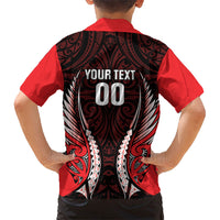 Canterbury 2026 Rugby Custom Family Matching Long Sleeve Bodycon Dress and Hawaiian Shirt NZ Maori Silver Fern LT14 - Polynesian Pride