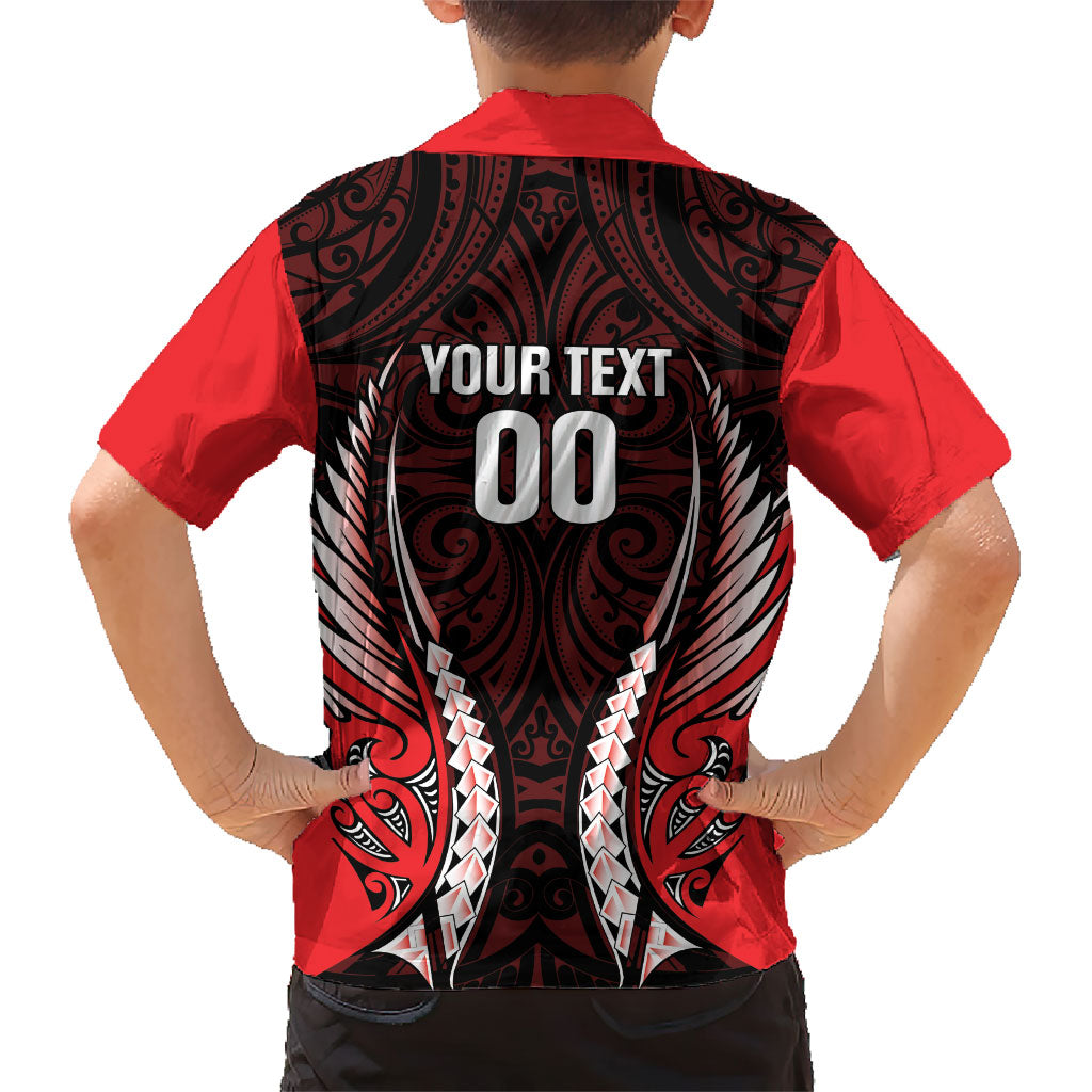 Canterbury 2026 Rugby Custom Family Matching Off Shoulder Maxi Dress and Hawaiian Shirt NZ Maori Silver Fern LT14 - Polynesian Pride