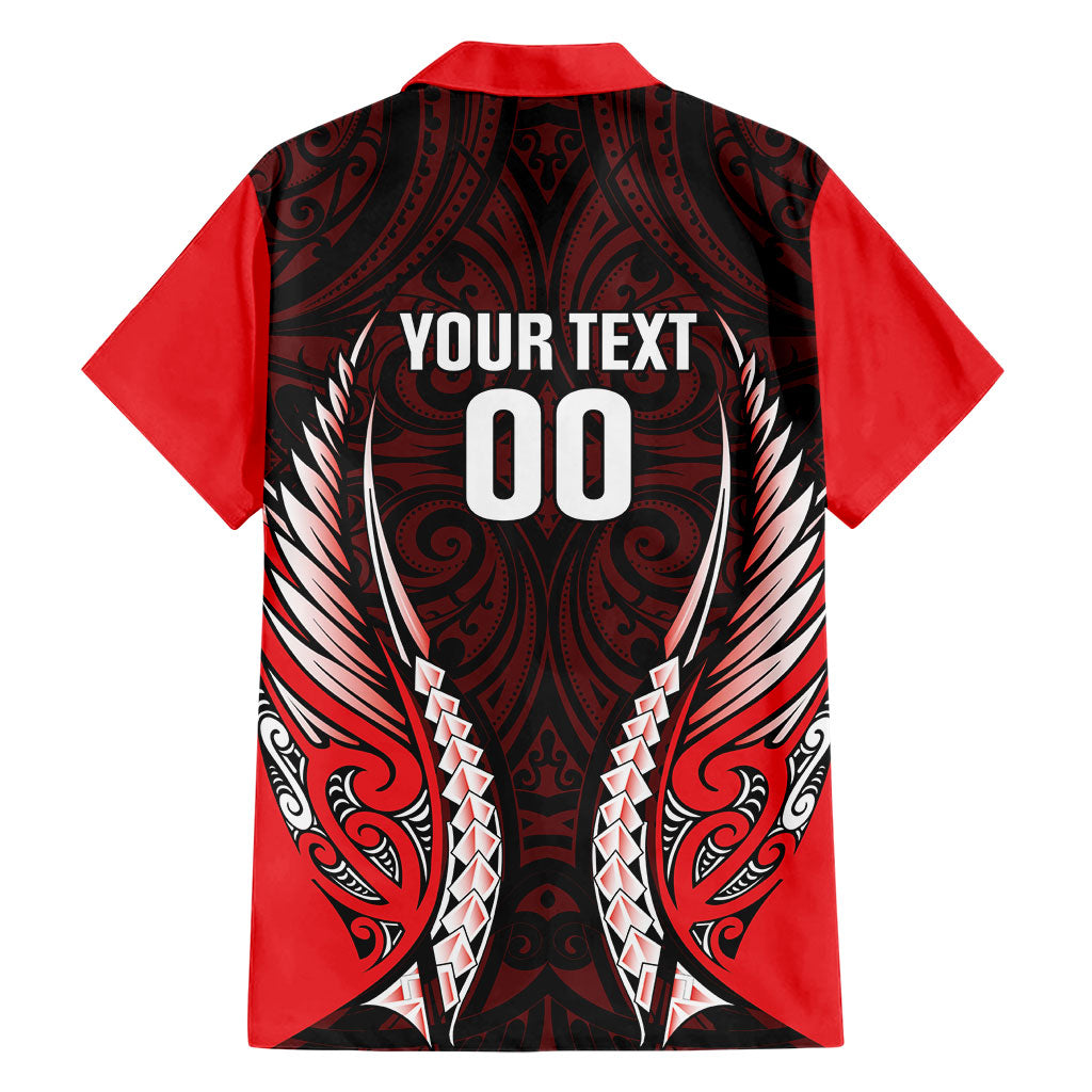 Canterbury 2026 Rugby Custom Family Matching Off Shoulder Short Dress and Hawaiian Shirt NZ Maori Silver Fern LT14 - Polynesian Pride