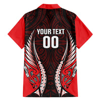 Canterbury 2026 Rugby Custom Family Matching Off Shoulder Short Dress and Hawaiian Shirt NZ Maori Silver Fern LT14 - Polynesian Pride