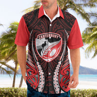 Canterbury 2026 Rugby Custom Hawaiian Shirt NZ Maori Silver Fern LT14 - Polynesian Pride
