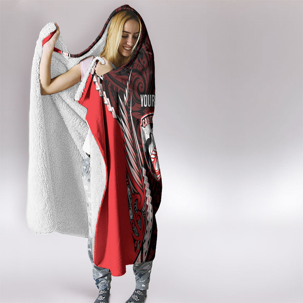 Canterbury 2026 Rugby Custom Hooded Blanket NZ Maori Silver Fern