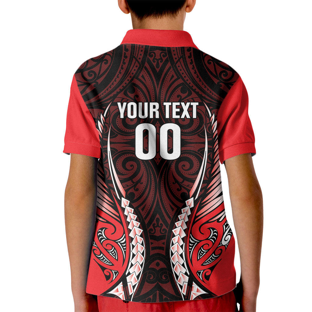 Canterbury 2026 Rugby Custom Kid Polo Shirt NZ Maori Silver Fern LT14 - Polynesian Pride