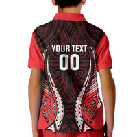 Canterbury 2026 Rugby Custom Kid Polo Shirt NZ Maori Silver Fern LT14 - Polynesian Pride