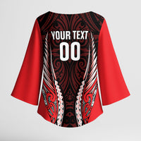 Canterbury 2026 Rugby Custom Kimono Sleeve Blouse NZ Maori Silver Fern LT14 - Polynesian Pride