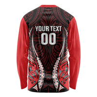 Canterbury 2026 Rugby Custom Long Sleeve Shirt NZ Maori Silver Fern LT14 - Polynesian Pride