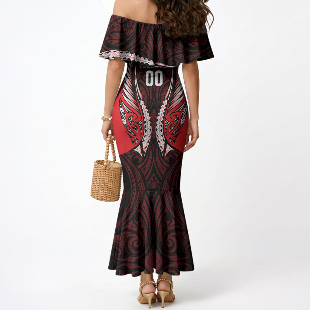 Canterbury 2026 Rugby Custom Mermaid Dress NZ Maori Silver Fern LT14 - Polynesian Pride