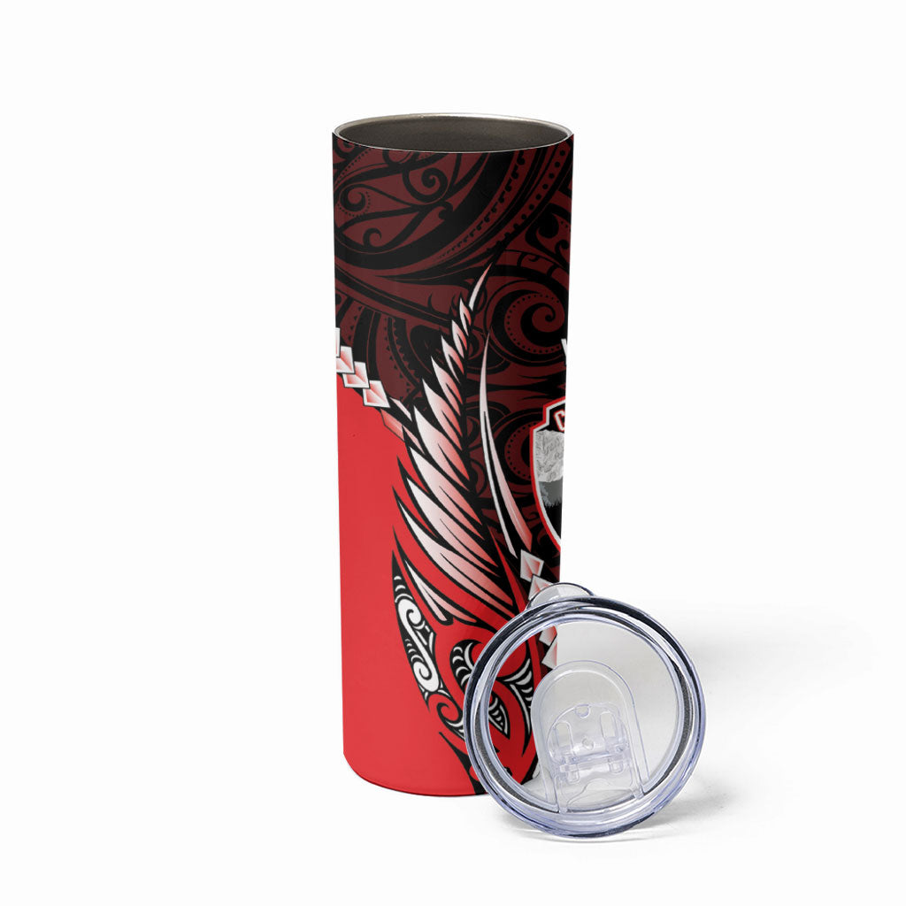 Canterbury 2026 Rugby Custom Skinny Tumbler NZ Maori Silver Fern LT14 - Polynesian Pride