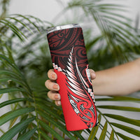 Canterbury 2026 Rugby Custom Skinny Tumbler NZ Maori Silver Fern LT14 - Polynesian Pride