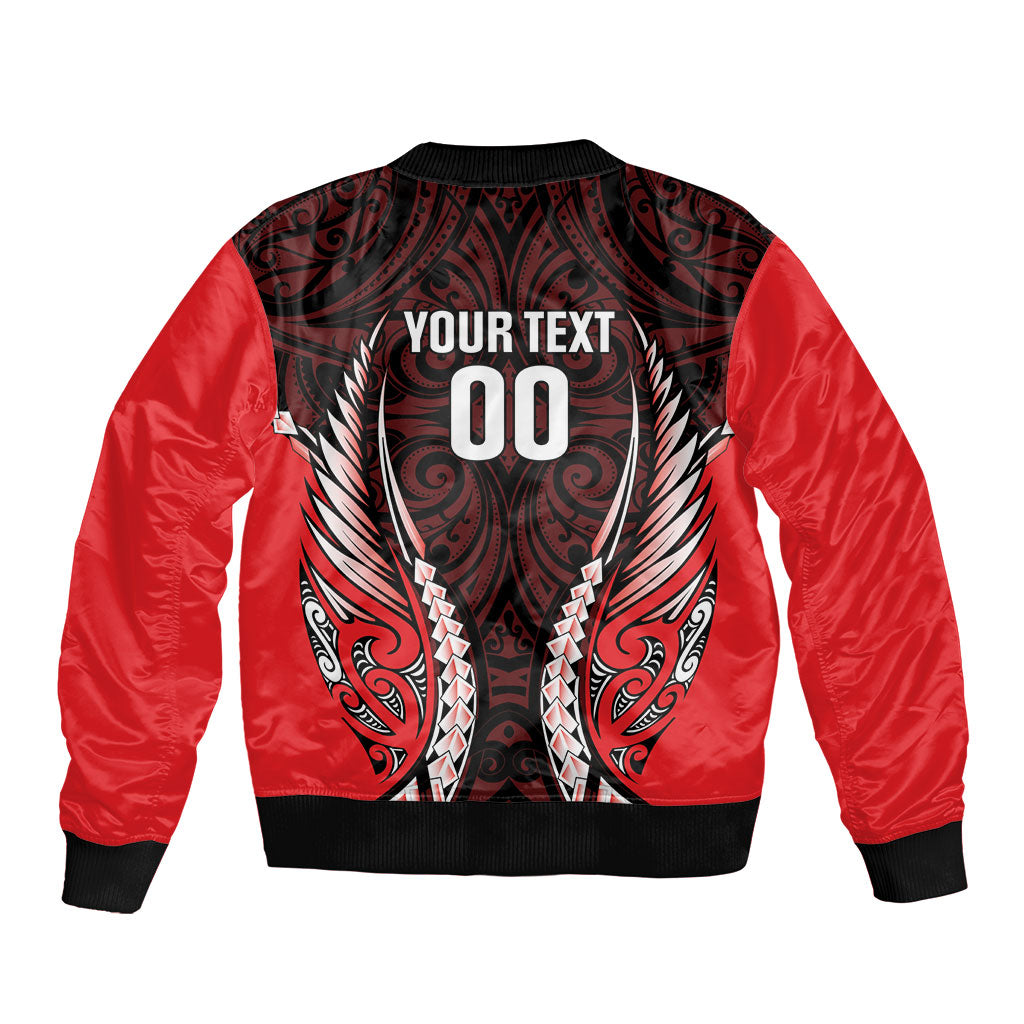 Canterbury 2026 Rugby Custom Sleeve Zip Bomber Jacket NZ Maori Silver Fern
