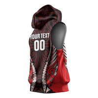 Canterbury 2026 Rugby Custom Sleeveless Hoodie NZ Maori Silver Fern LT14 - Polynesian Pride