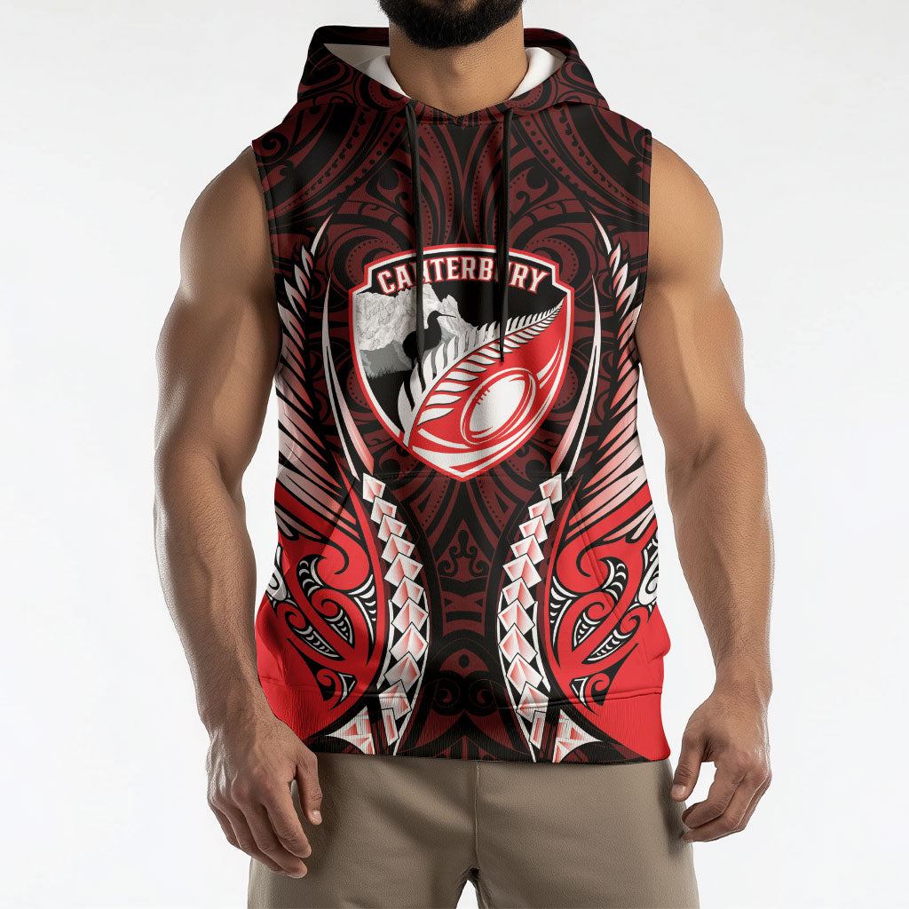 Canterbury 2026 Rugby Custom Sleeveless Hoodie NZ Maori Silver Fern LT14 - Polynesian Pride
