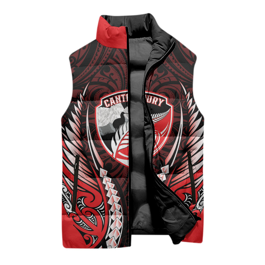 Canterbury 2026 Rugby Custom Sleeveless Puffer Jacket NZ Maori Silver Fern