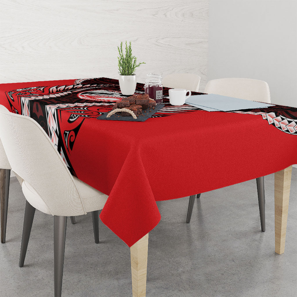 Canterbury 2026 Rugby Custom Tablecloth NZ Maori Silver Fern