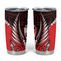 Canterbury 2026 Rugby Custom Tumbler Cup NZ Maori Silver Fern LT14 Red - Polynesian Pride